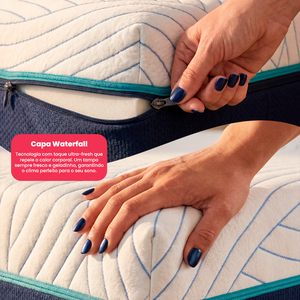 Colchão de Molas Ensacadas a Vácuo Boost Tech Memory Fresh Waterfall Cama inBox