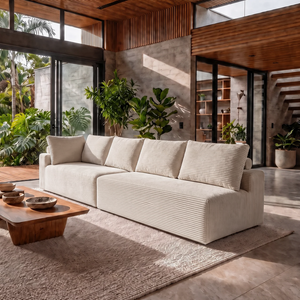 Sofá de Canto Modular Vibe Direito 2,70m x 1,70m Xpand Tech Tecido Velourê Cama inBox