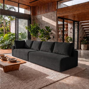 Sofá de Canto Modular Vibe Direito 2,70m x 1,70m Xpand Tech Tecido Velourê Cama inBox