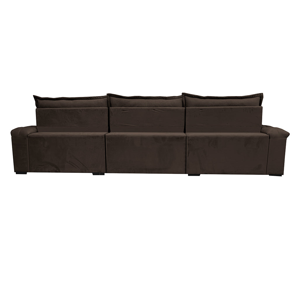 Sofá Retrátil e Reclinável Big Fresh com SoftGel D40 Velupluma Cama inBox