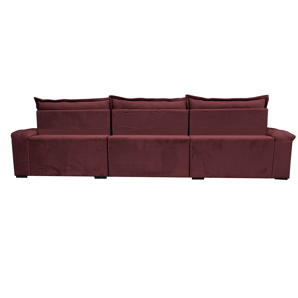 Sofá Retrátil e Reclinável Big Fresh com SoftGel D40 Velupluma Cama inBox