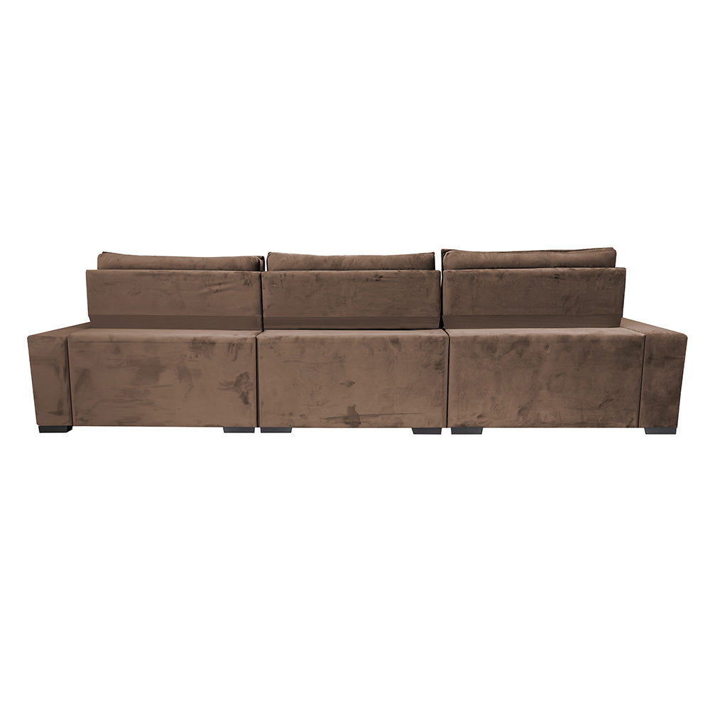 Sofá Retrátil e Reclinável 3,55m Cama inBox Big Star com SoftGel D40 Velupluma