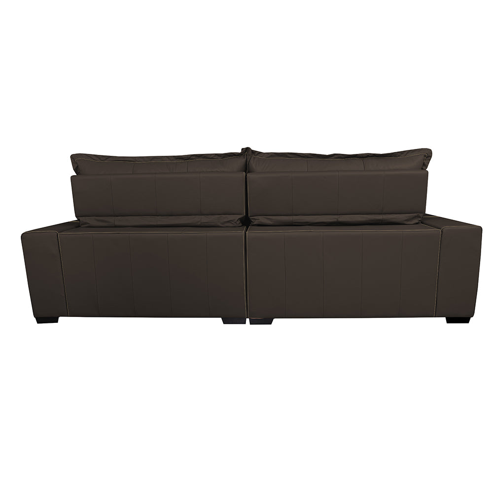 Sofá de Courino Retrátil e Reclinável Cama inBox Bourbon SoftGel D40
