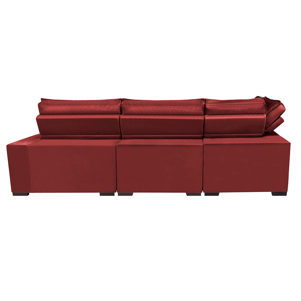 Sofá de Canto Esquerdo Retrátil e Reclinável Molas Cama inBox Espanha Velusoft