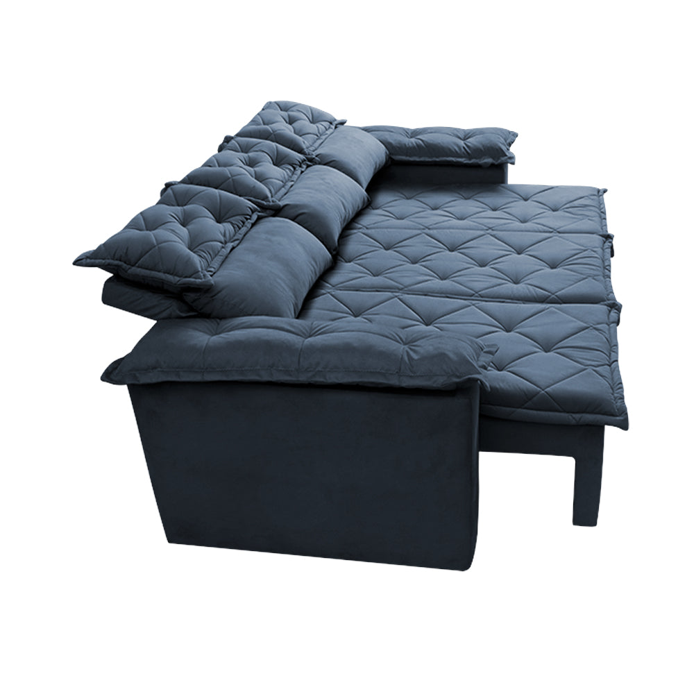 0 - Conjunto de Sofá 3 e 2 Lugares Retrátil e Reclinável Cama inB