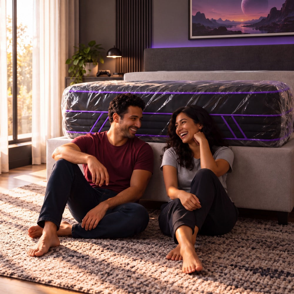 Colchão de Molas Ensacadas a Vácuo Purple Cama inBox