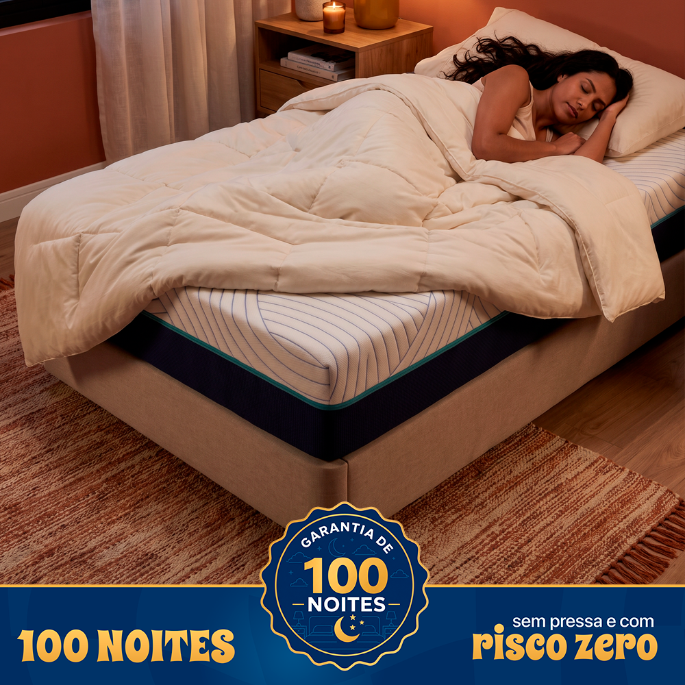Colchão de Molas Ensacadas a Vácuo Boost Tech Memory Fresh Waterfall Cama inBox