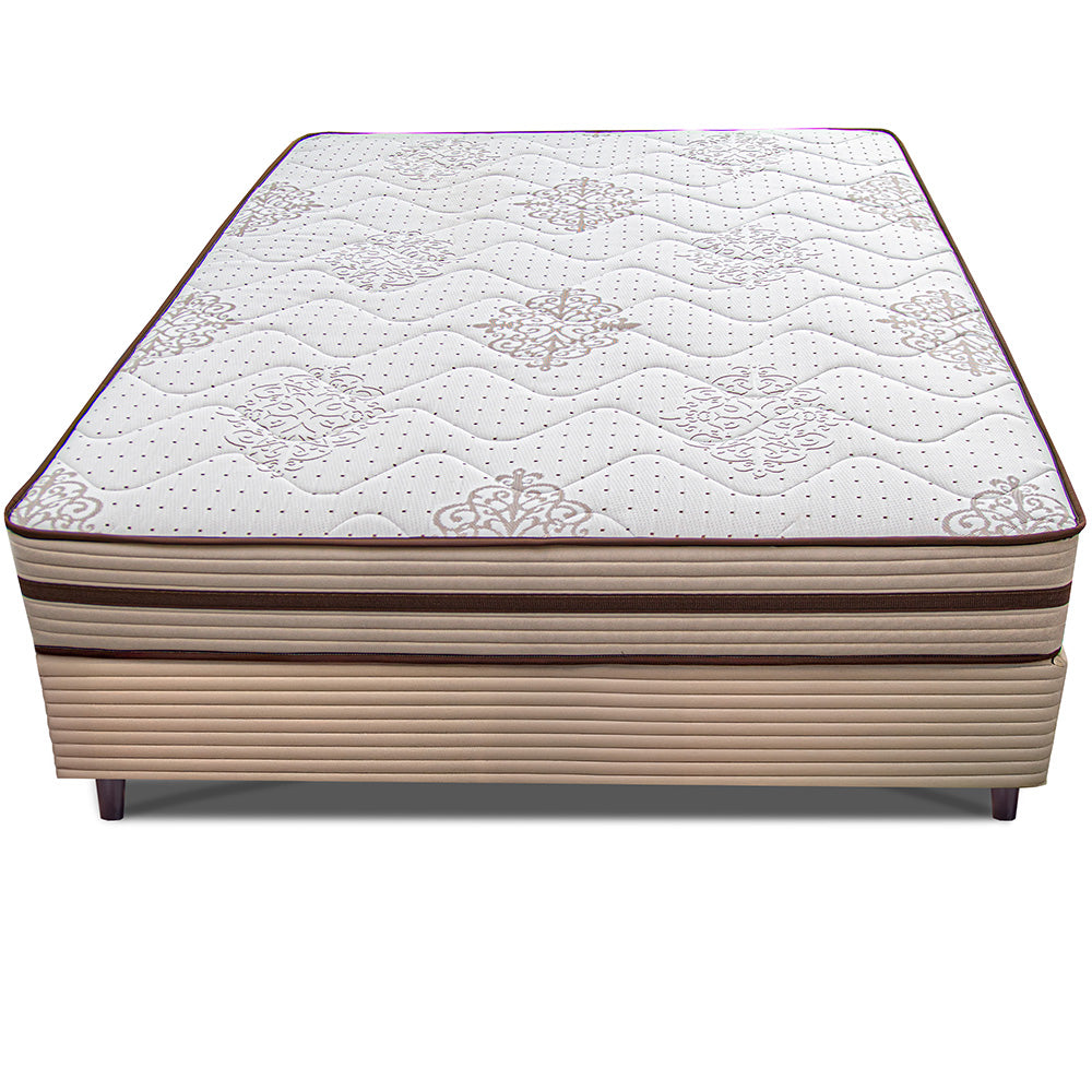 Cama Box Livity com Molas Ensacadas Bege Cama inBox