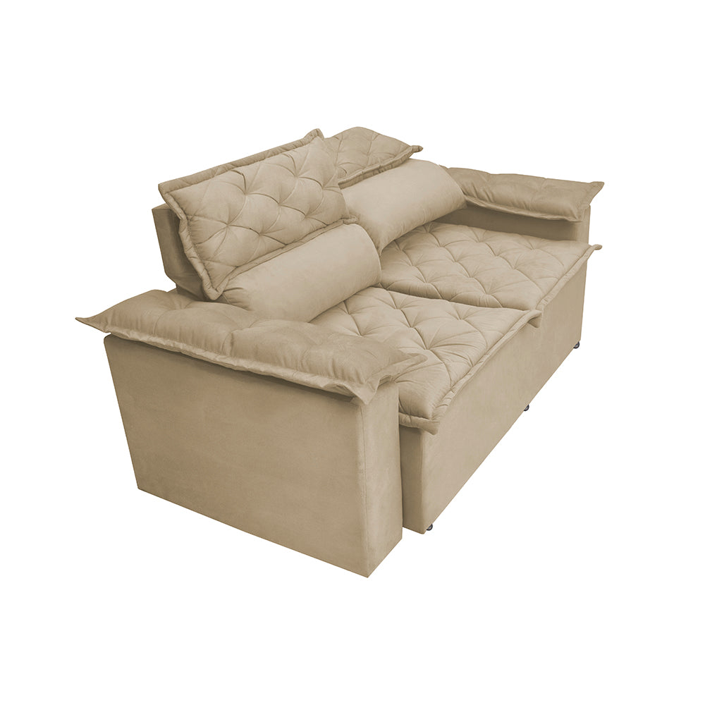 Conjunto de Sofá 3 e 2 Lugares Retrátil e Reclinável Cama inBox Compact