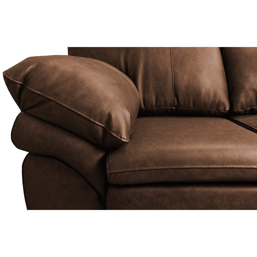 Sofá de Couro Legítimo Cama inBox Monterrey