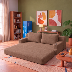 Sofá Cama Nami Xpand Tech a Vácuo Bouclê Cama inBox