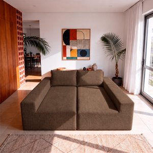 Sofá de Canto Vibe Esquerdo 2,70 x 1,70 BoostTech Bouclê Cama inBox