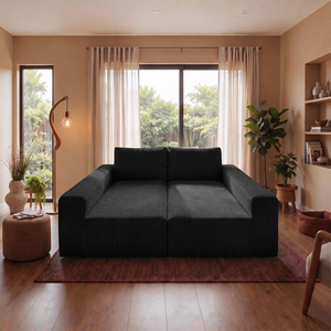 Sofá de Canto Modular Vibe Esquerdo 2,70m x 1,70m Xpand Tech Tecido Velourê Cama inBox
