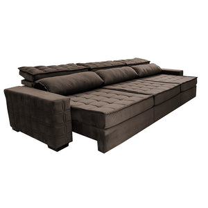 Sofá Retrátil e Reclinável 3,55m Cama inBox Big Star com SoftGel D40 Velupluma