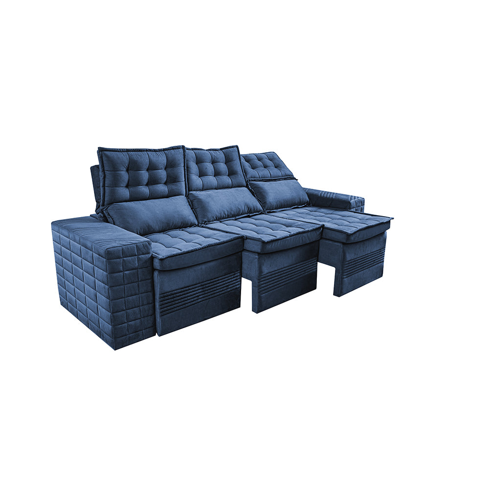 Sofá 3 Lugares Retrátil e Reclinável Cama inBox Senses 2,00m Velusoft