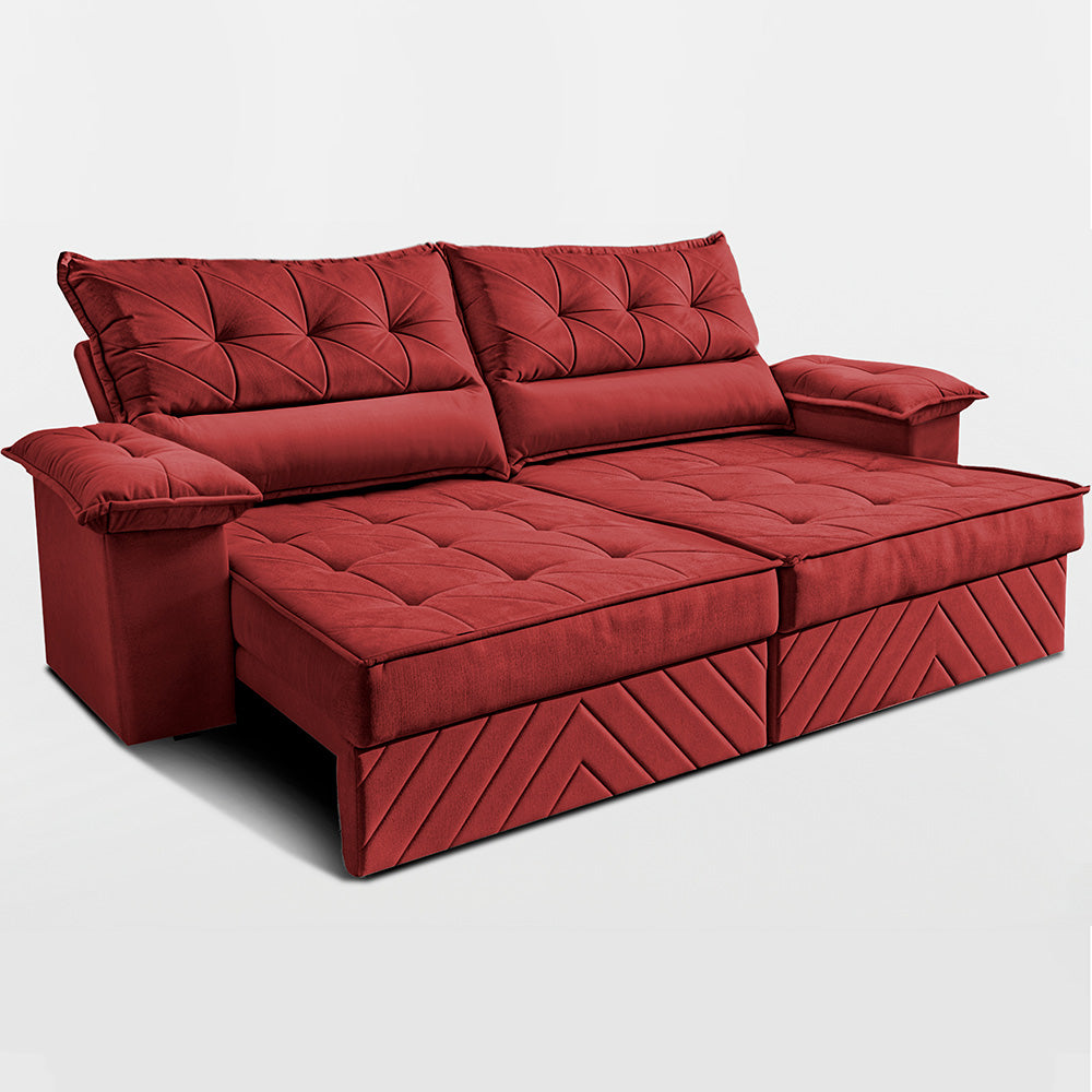 Sofá Retrátil e Reclinável Thunder com Molas e Espuma D33 Cama inBox