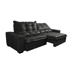 Sofá de Couro Elétrico Retrátil Cama inBox Gran Toro SoftGel D40
