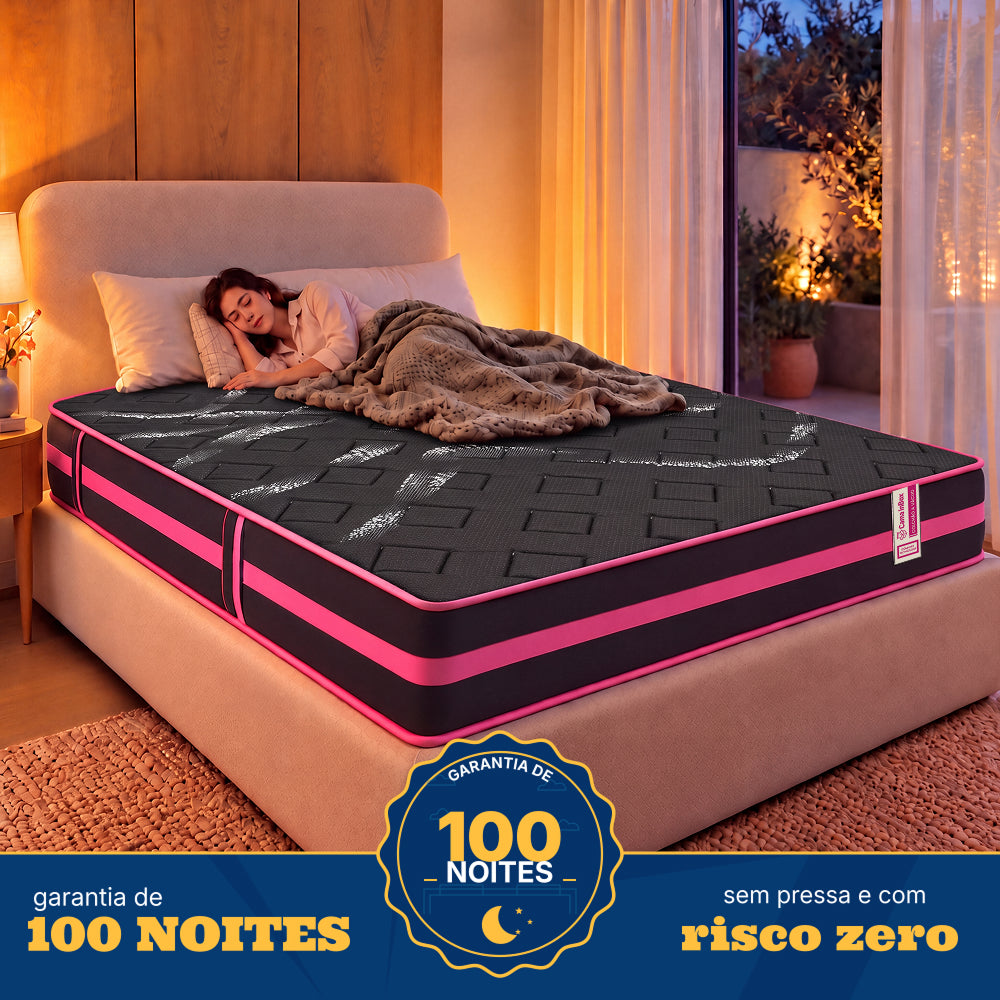 Colchão de Molas Ensacadas a Vácuo Pink Cama inBox