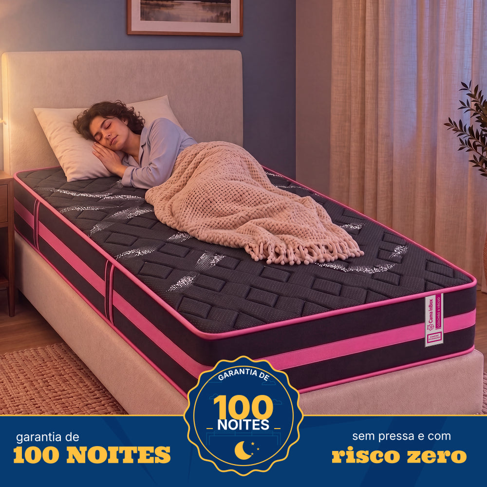 Colchão de Molas Ensacadas a Vácuo Pink Cama inBox