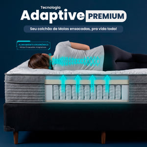 Colchão Refúgio Boost Tech de Molas Ensacadas Cama inBox
