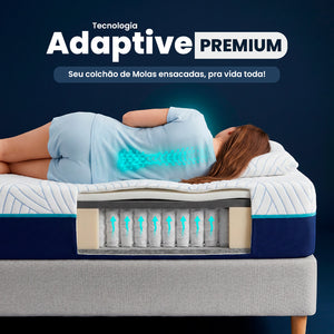 Colchão de Molas Ensacadas a Vácuo Boost Tech Memory Fresh Waterfall Cama inBox