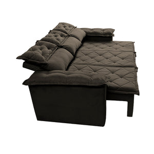 Conjunto de Sofá 3 e 2 Lugares Retrátil e Reclinável Cama inBox Compact