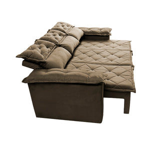 Conjunto de Sofá 3 e 2 Lugares Retrátil e Reclinável Cama inBox Compact