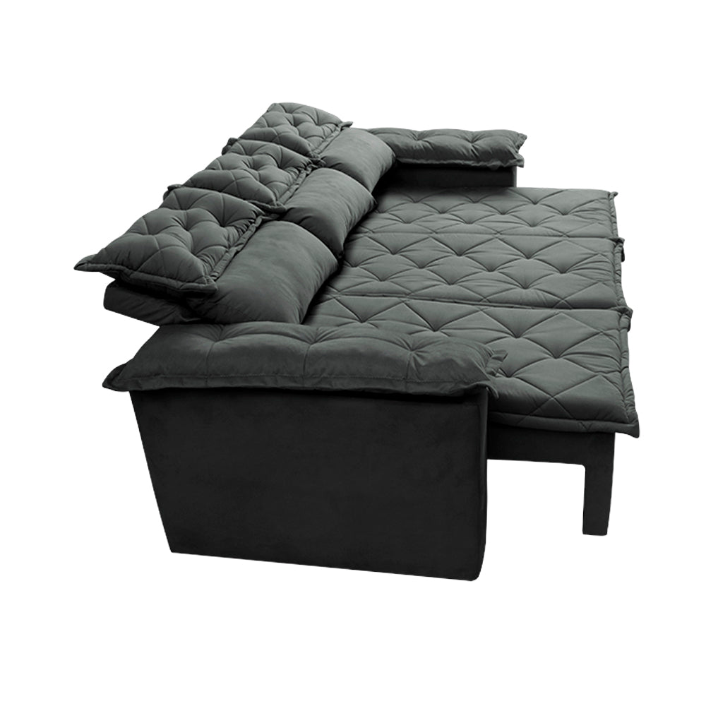 Conjunto de Sofá 3 e 2 Lugares Retrátil e Reclinável Cama inBox Compact