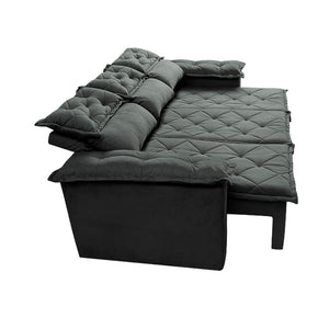 Conjunto de Sofá 3 e 2 Lugares Retrátil e Reclinável Cama inBox Compact