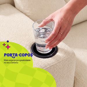 Sofá Cama Nami Xpand Tech a Vácuo Bouclê Cama inBox