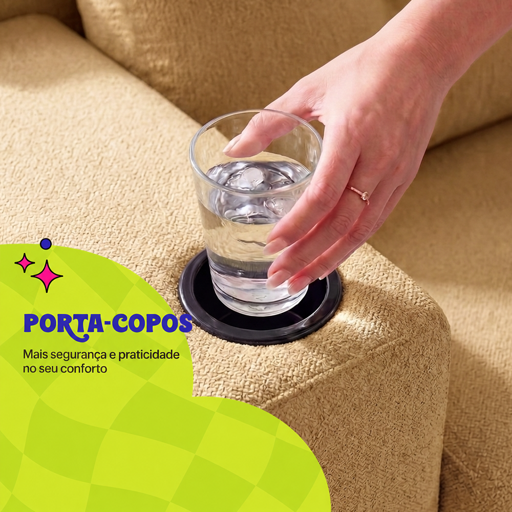 Sofá Cama Nami Xpand Tech a Vácuo Bouclê Cama inBox