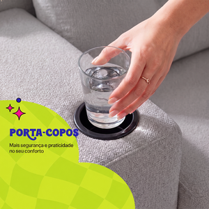 Sofá Cama Nami Xpand Tech a Vácuo Bouclê Cama inBox