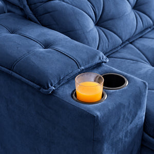 Sofá Retrátil e Reclinável Amalfi com Espuma SoftGel e Carregador USB/USB-C Velupluma Cama inBox