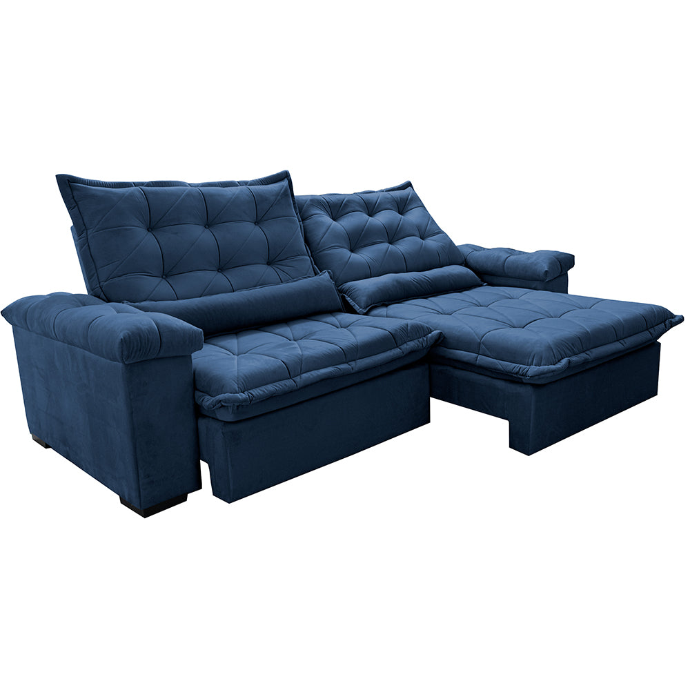 Sofá Retrátil e Reclinável Big Fresh com SoftGel D40 Velupluma Cama inBox
