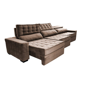 Sofá Retrátil e Reclinável 3,55m Cama inBox Big Star com SoftGel D40 Velupluma