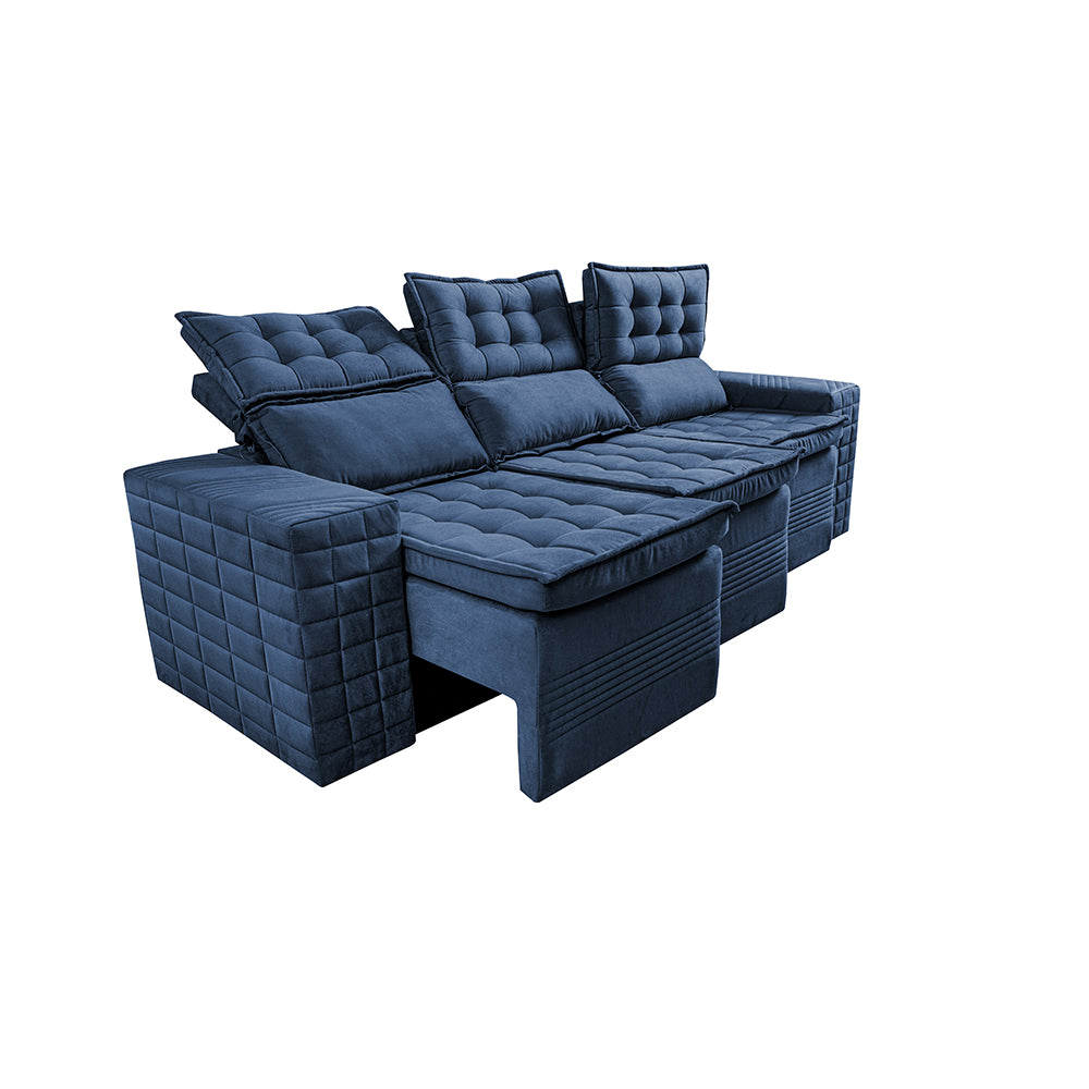 Sofá 3 Lugares Retrátil e Reclinável Cama inBox Senses 2,00m Velusoft