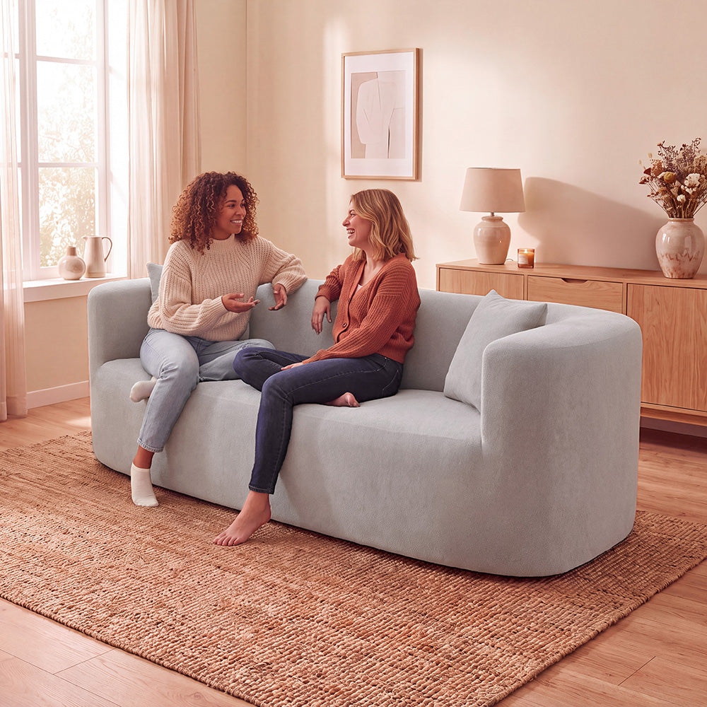Sofá Solace Xpand Tech a Vácuo Bouclê Cama inBox