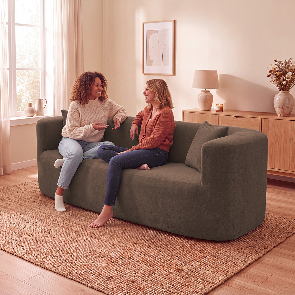 Sofá Solace Xpand Tech a Vácuo Bouclê Cama inBox