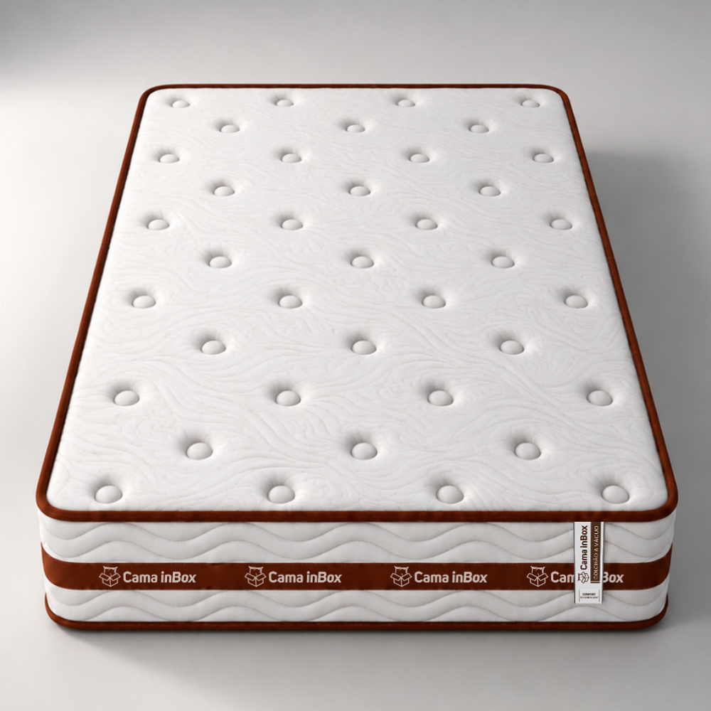 Colchão de Molas Ensacadas a Vácuo Wood Cama inBox