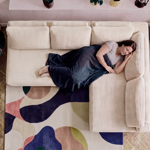 Sofá de Canto Modular Vibe Direito 2,70m x 1,70m Xpand Tech Tecido Velourê Cama inBox