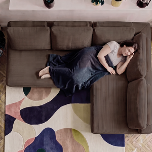 Sofá de Canto Modular Vibe Direito 2,70m x 1,70m Xpand Tech Tecido Velourê Cama inBox
