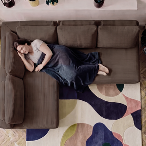 Sofá de Canto Modular Vibe Esquerdo 2,70m x 1,70m Xpand Tech Tecido Velourê Cama inBox