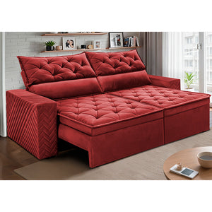 Sofá Retrátil e Reclinável 2,00m Essence Velusoft Cama inBox