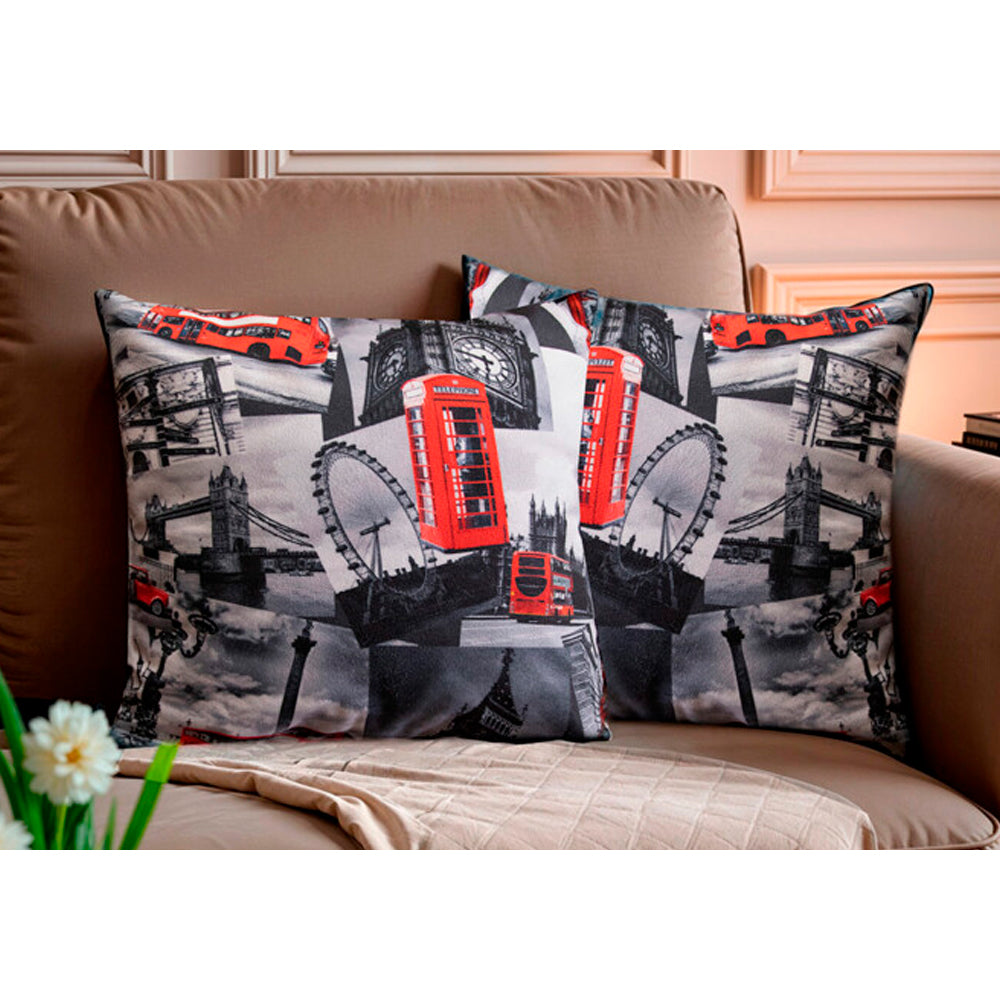 Kit 2 Capas de Almofadas Londres 45x45cm Cama inBox