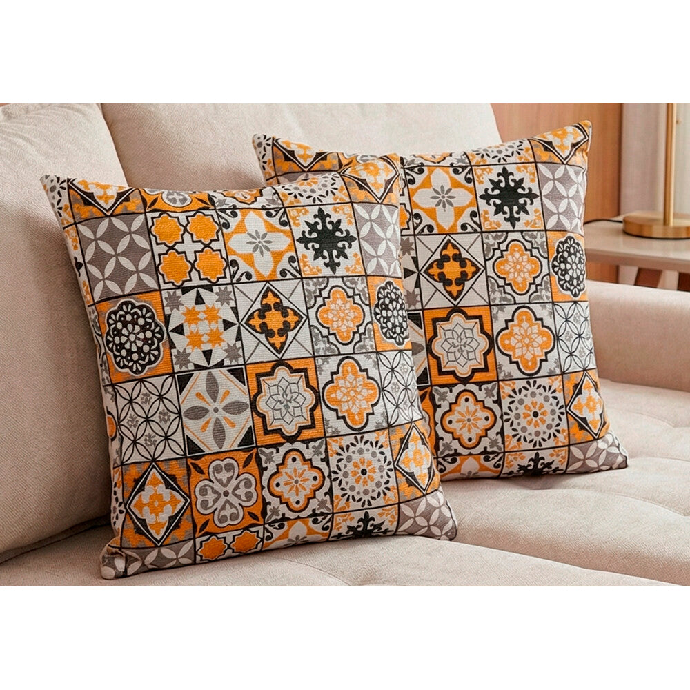 Almofadas Kit Plumie de 45x45cm 2 Uni Estampadas Bagdade Cama inBox