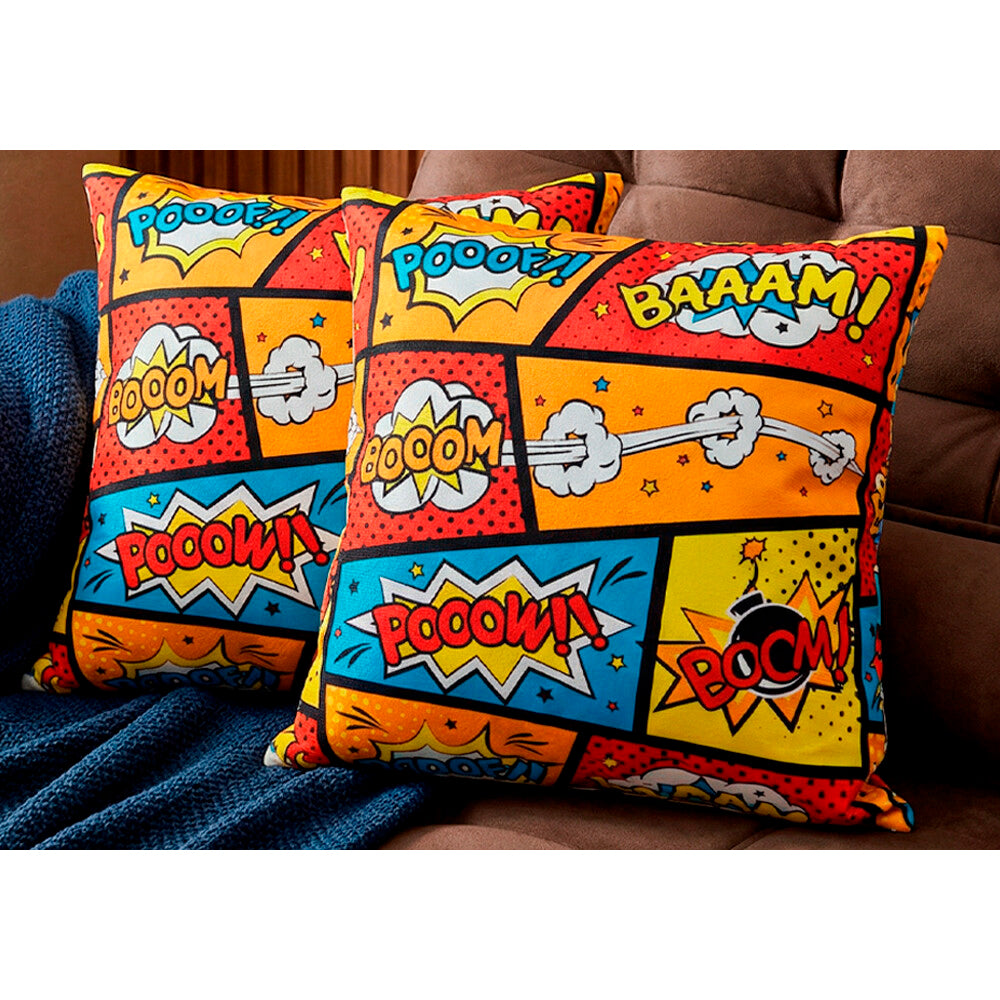 Almofadas Kit Plumie de 45x45cm 2 Uni Estampadas Boom Cama inBox