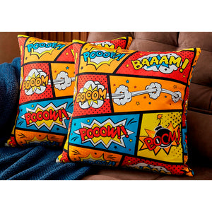Almofadas Kit Plumie de 45x45cm 2 Uni Estampadas Boom Cama inBox