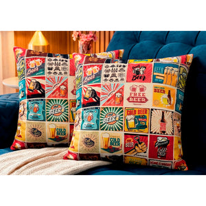 Almofadas Kit Plumie de 45x45cm 2 Uni Estampadas Las Vegas Cama inBox
