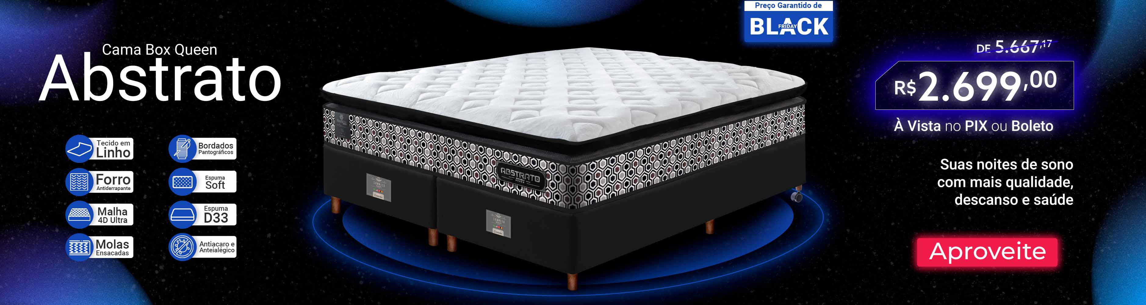 Banner Black Friday Desktop | Abstrato