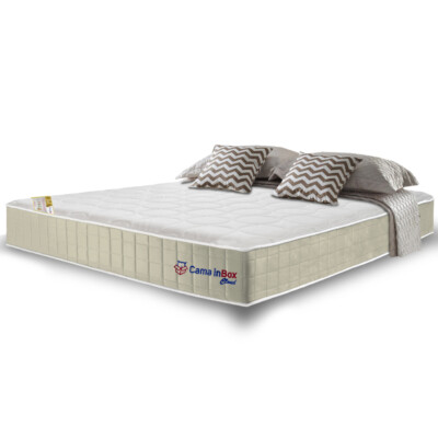 0 - Colchão King com Molas Ensacadas Cama inBox Cloud Bege 193x20